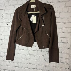 Active USA Dark Brown Leather/Suede Jacket